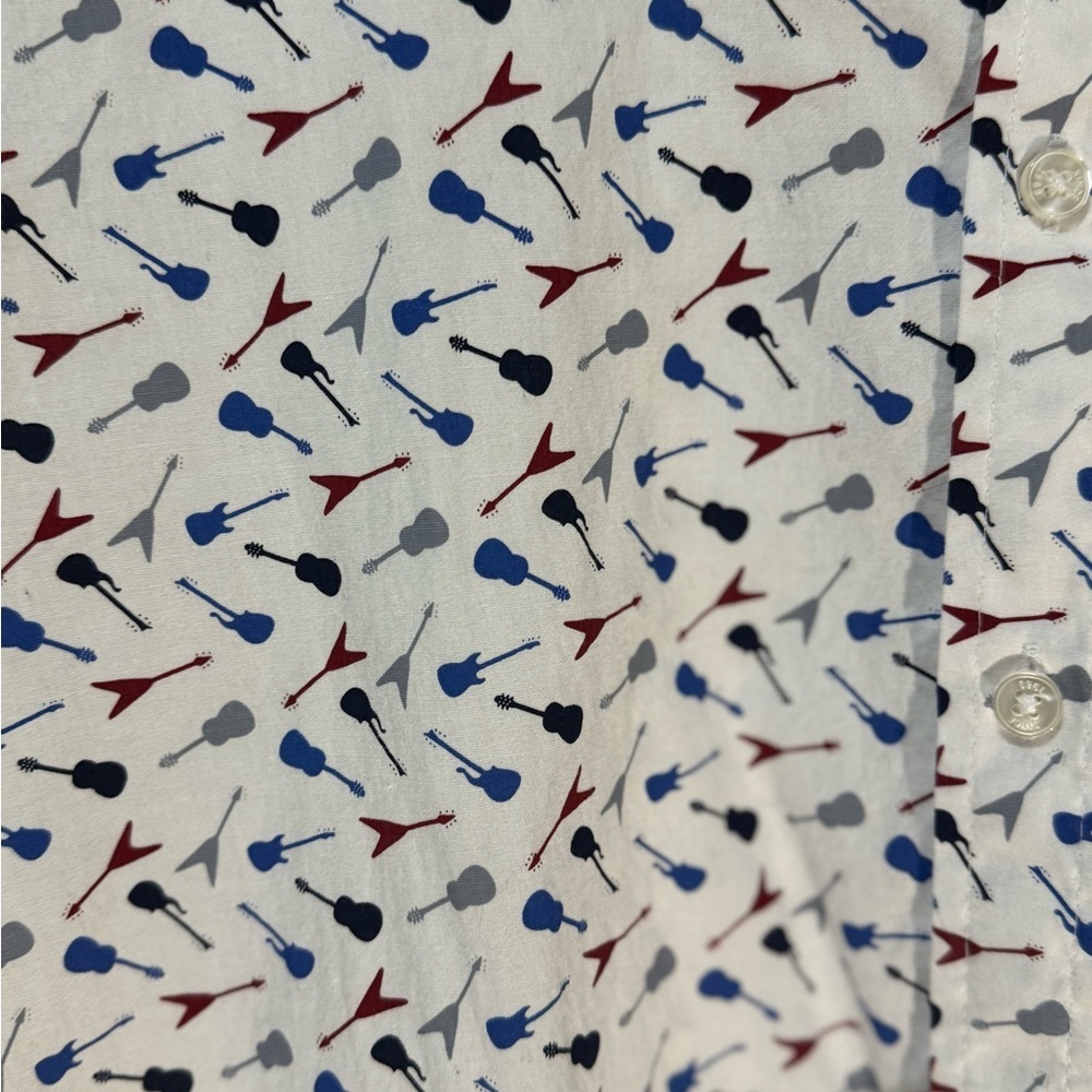Ben Sherman White Shirt with Multicolor Pattern - Picture 5 of 8